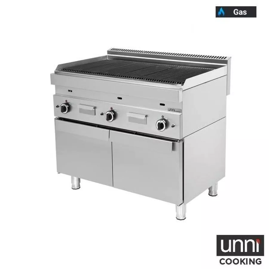 Lavasteingrill 650 LINE – Edelstahlbrenner, Lavasteine