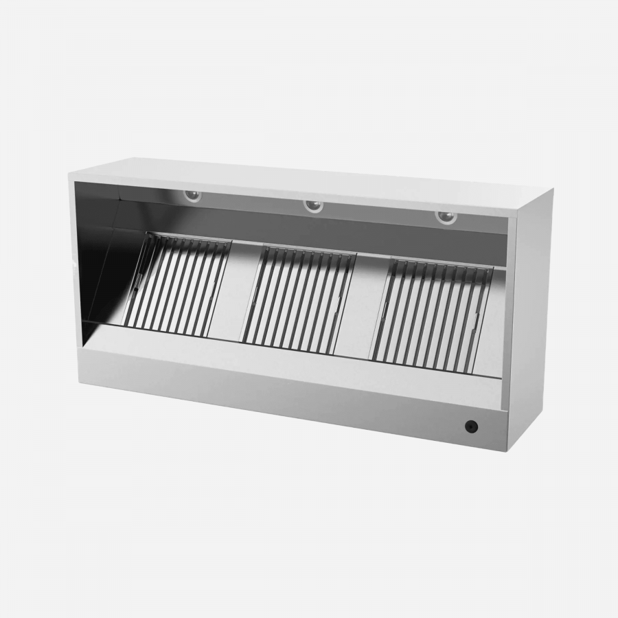 Dunstabzugshaube Box Modell 950mm Edelstahl AISI 430 LED 45° Filter