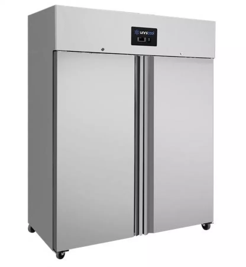 Gefrierschrank 2 Türen 1200L Edelstahl Umluftkühlung abschließbar