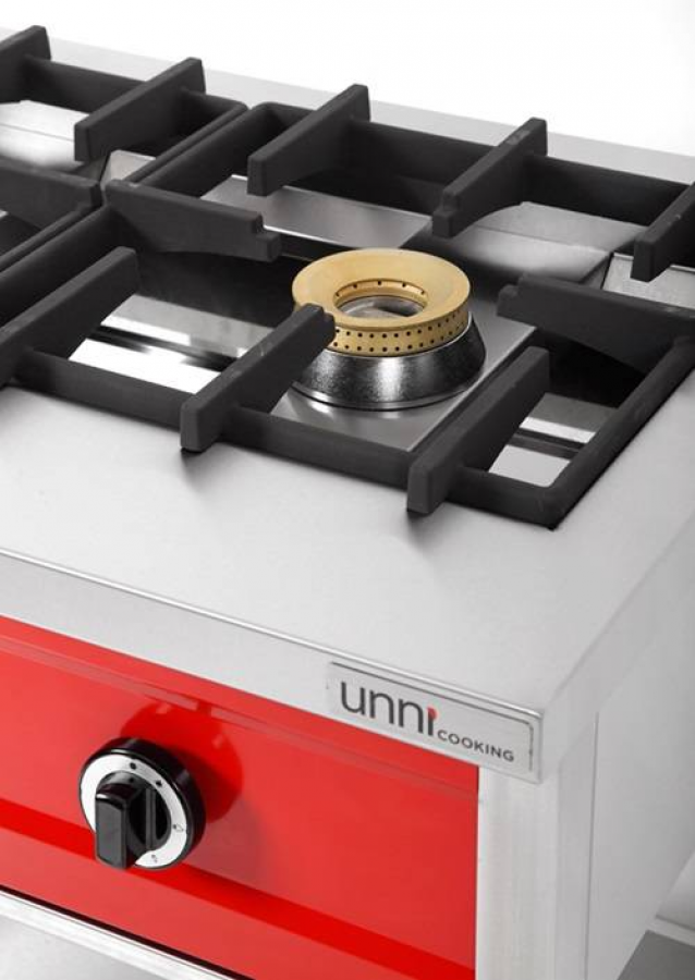 Gasfornuis–2x8kW, olievanger, vlambeveiliging