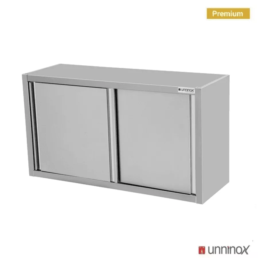 Wandhängeschrank Edelstahl 1600x400x660 mm mit Schiebetüren