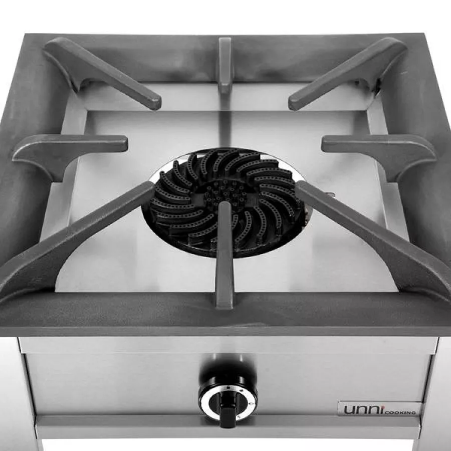 Gaskochfeld 10kW Edelstahl Gusseisenbrenner