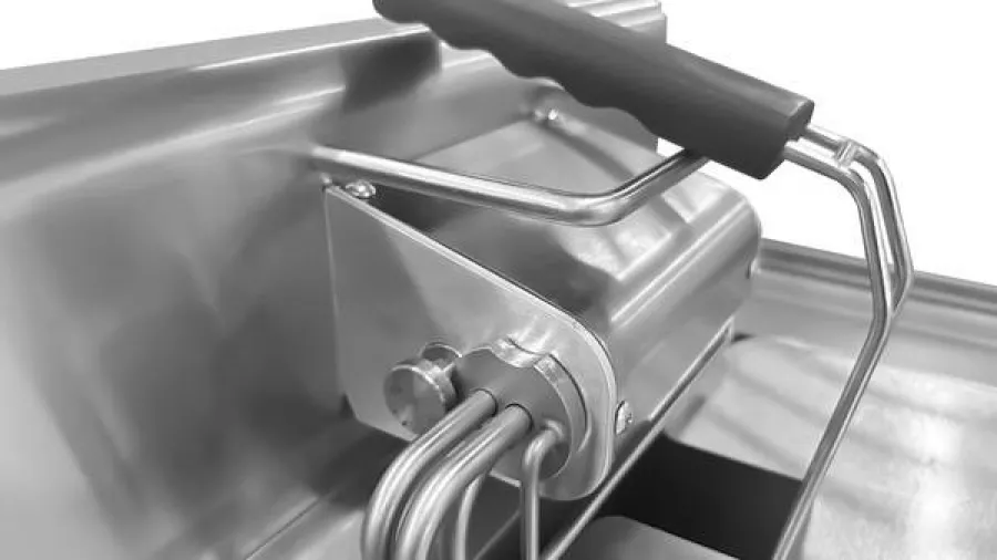 Elektrofritteusen UnniCooking 2x10L – Doppel-Fritteuse, Kaltzone, Ablasshahn