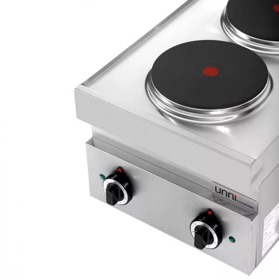 Elektroherd 650Line 2 Kochplatten Edelstahl 2,6 kW