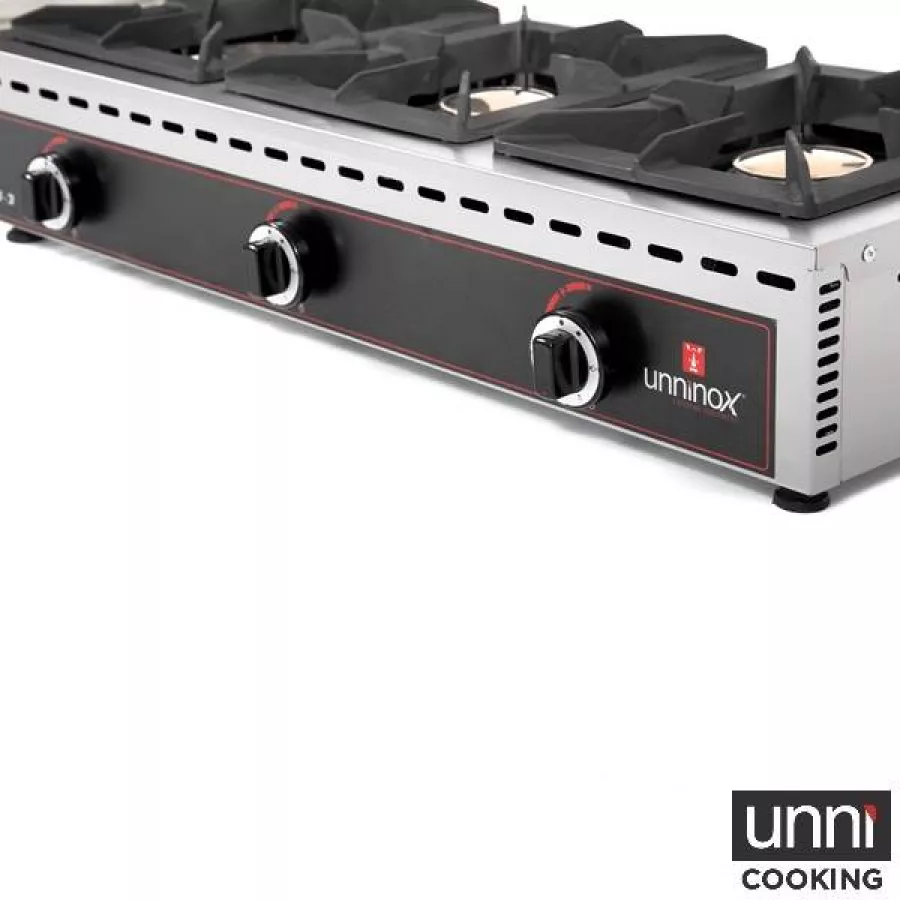 Tischkochfelder STO-3 Gas 3 Brenner je 7kW Kupferbrenner