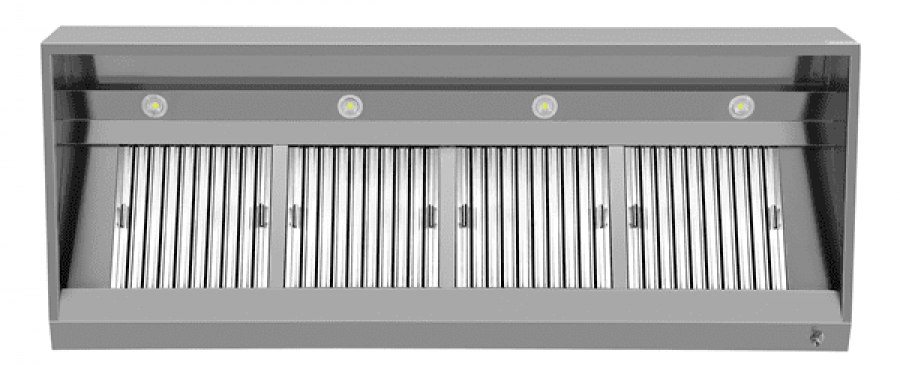 Dunstabzugshaube B3600xD950xH400 wandmontiert Großküche robust