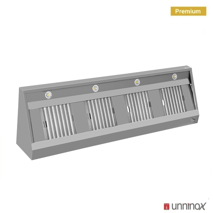 Afzuigkap B2200xD700xH400 wandmontage 2200 mm Gastronomie