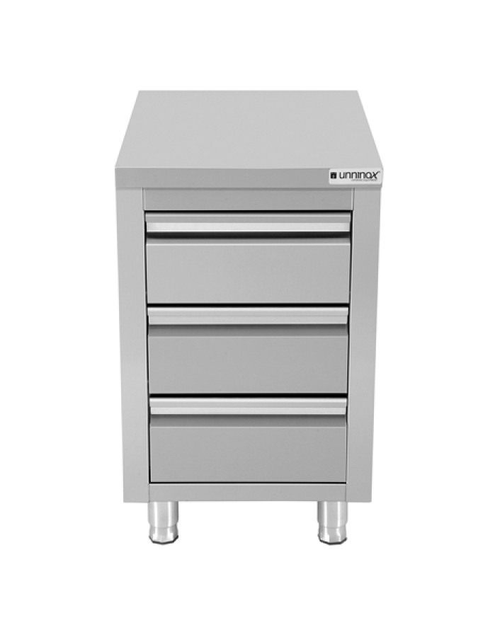 Schubladenschrank 600 mit 3 Schubladen, 500x700x850 mm, kompakt