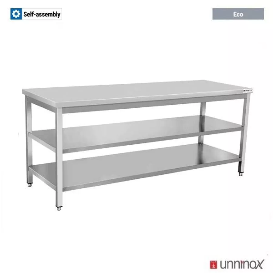 Arbeitstisch 1400x700x850mm Doppelboden ohne Aufsatzrahmen Gastronomie