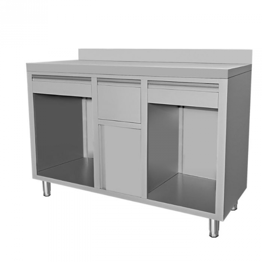 Edelstahl Arbeitstisch 1500x600x1150 für professionelle Gastronomie