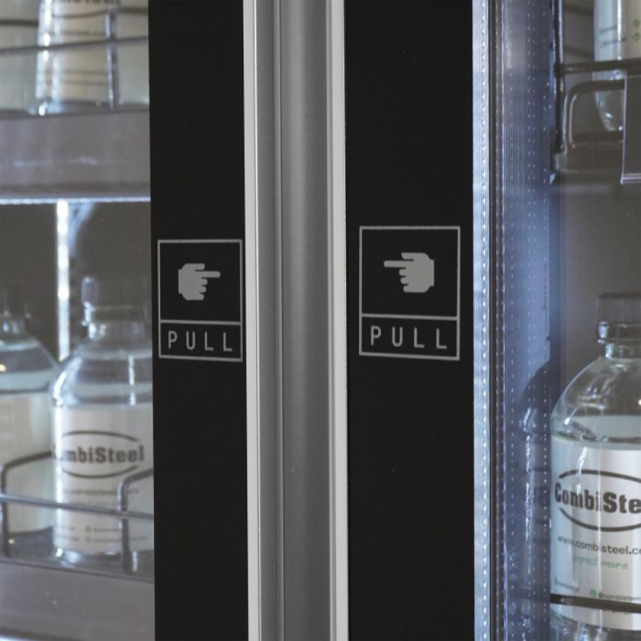 Kühlschrank 2 Glastüren Schwarz 758L | 1100x600x1980 mm