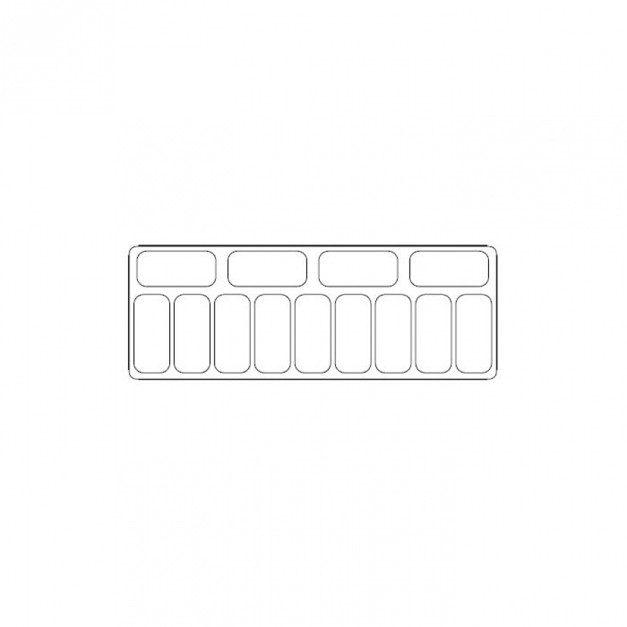 Speiseisvitrine Cuba Weiß LED 13x5 Liter 540 Liter 1664x842x1285 mm