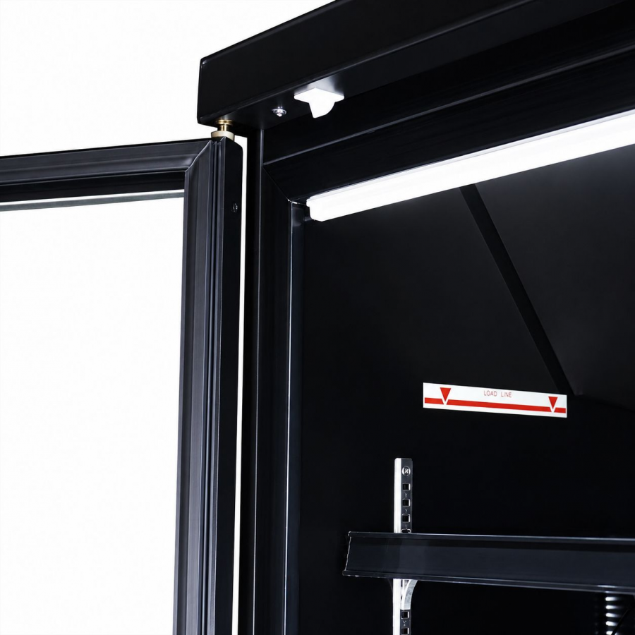 Tiefkühlschrank 2 Glastüren Schwarz 1000 L – JDE-1000F BL