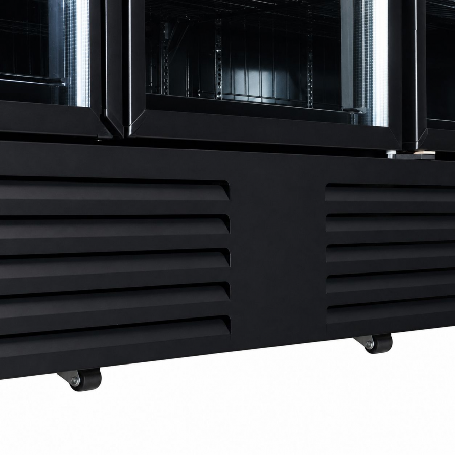 Tiefkühlschrank 3 Glastüren Schwarz 1450 L – JDE-1530F BL