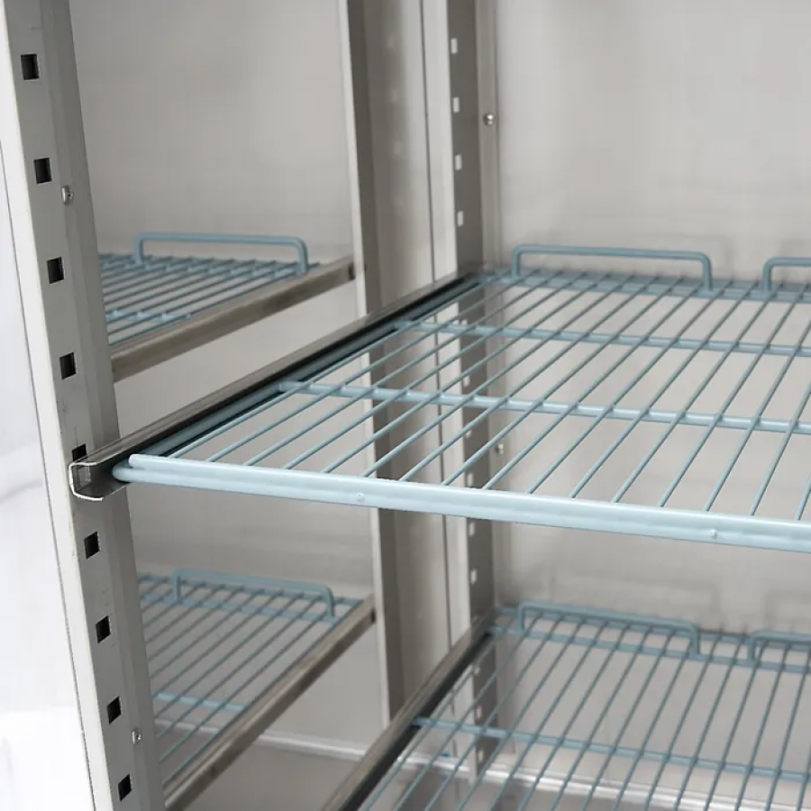 Gastro Gefrierschrank 1200 Liter mit Glastür aus Edelstahl