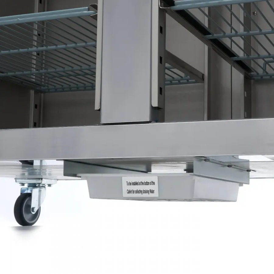 Gastro Gefrierschrank 1200 Liter mit Glastür aus Edelstahl
