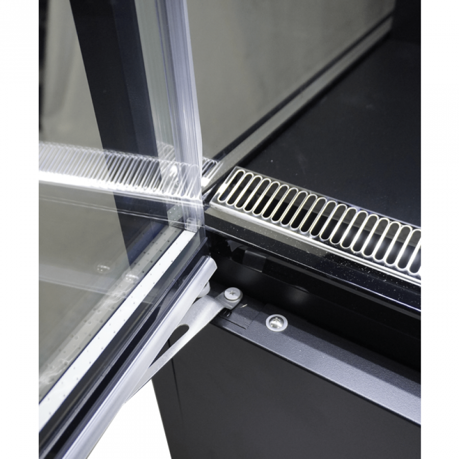 Wandkühlung MARCO 1.9 Glastür LED Schwarz 1939 Liter 1935x740x2010 mm