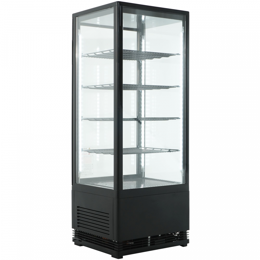 Kühlvitrine 98 L Schwarz | COMBISTEEL Tischgerät mit Lüfter