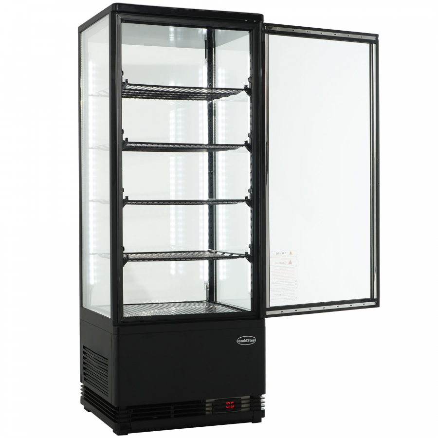 Kühlvitrine 98 L Schwarz | COMBISTEEL Tischgerät mit Lüfter