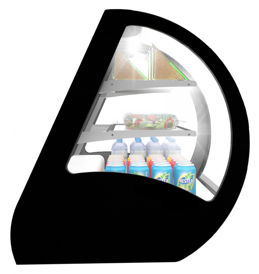 Kühlvitrine Vela | +2 bis +6 °C mit LED und Doppelverglasung