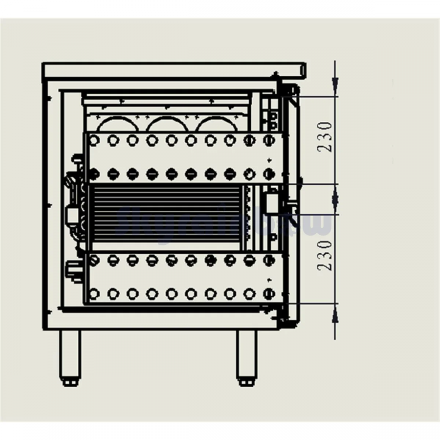 Koeltafel 136 cm met 4 lades, convectie, GN 1/1 en roestvrij staal
