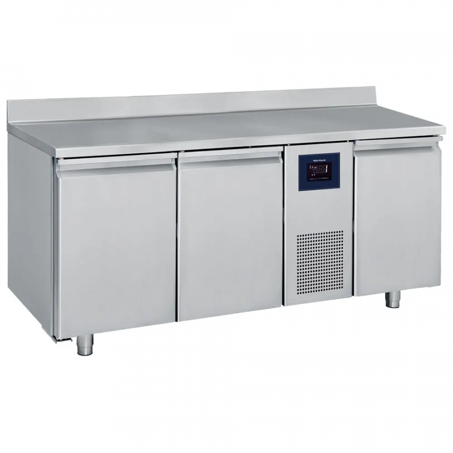 Diepvrieswerkbank met 3 deuren GN 1/1 en opstand 10-20°C - WiFi-geschikt