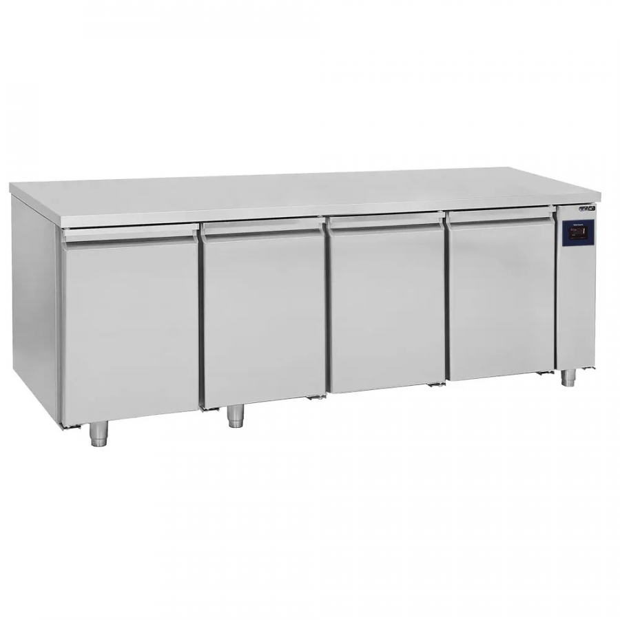 Kühltisch 4-türig GN 1/1 für Zentralkühlung 2-8°C mit WiFi-Funktion - Gastrohot