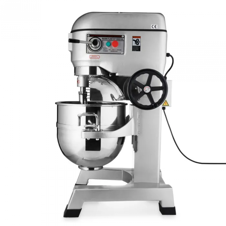 Planetenrührmaschine 60L Edelstahlkessel 3 Geschwindigkeiten 724x652x1300 mm