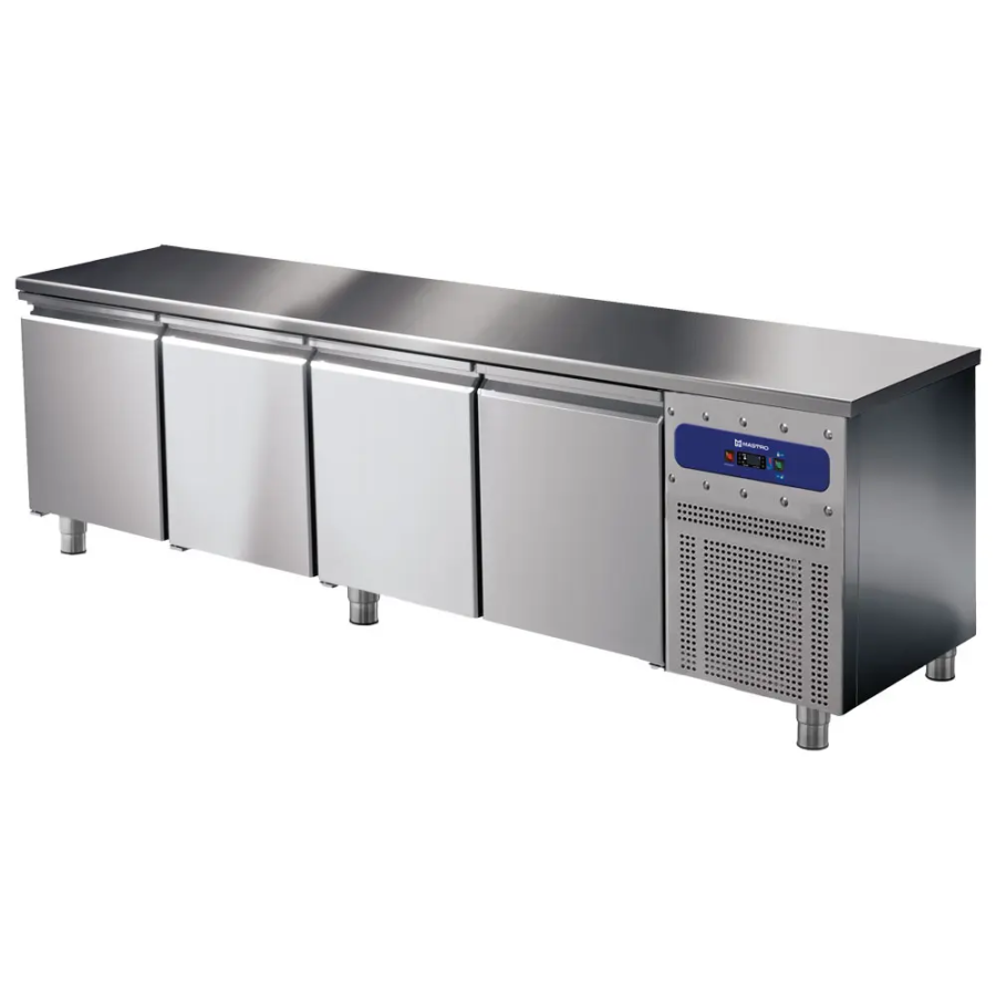 Koelwerkbank 4 deuren GN 1/1 2-8°C - Professioneel koelgedeelte voor horeca benodigdheden