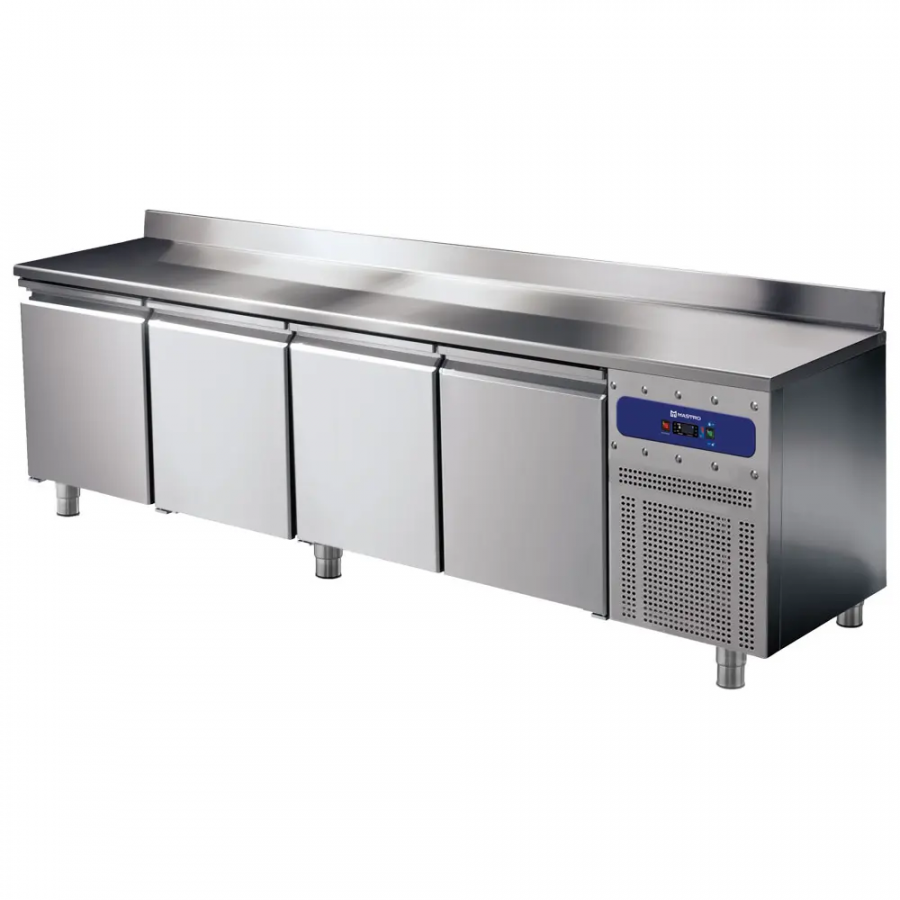 Kühltisch 4 Türen GN 1/1 mit Aufkantung 2-8°C - Gastro Kühlung für die Gastronomie