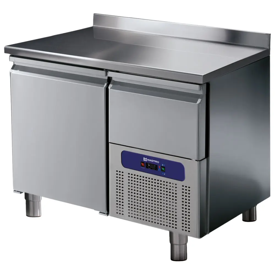 Koelwerkbank 1 deur GN 1/1 met opstaande rand 2-8°C - Gastrohot