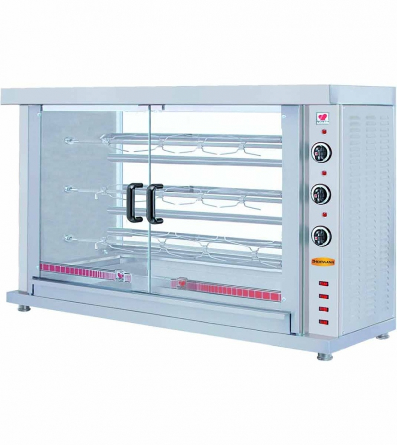 Hähnchengrill Elektro 3 Spießen | B1320xT460xH855 mm Hähnchengrill Elektro 3 Spießen | B1320xT460xH855 mm