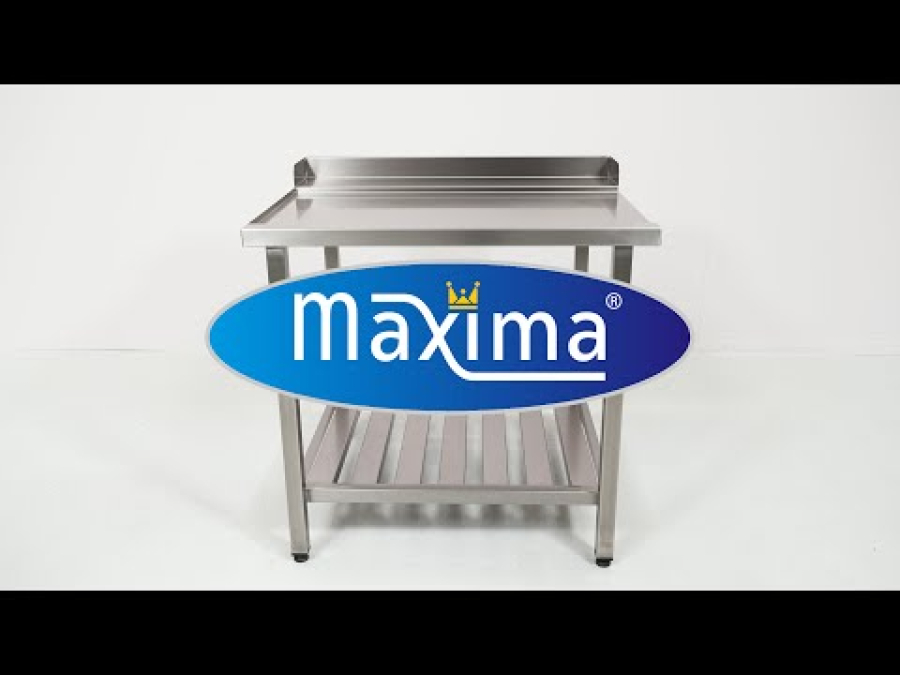 Vaatwasser tafel - 90 x 75cm - Links - met spatbescherming en opbergruimte