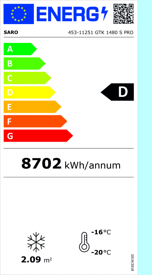 Tiefkühlschrank mit 3 Glastüren, Modell GTK 1480 S PRO