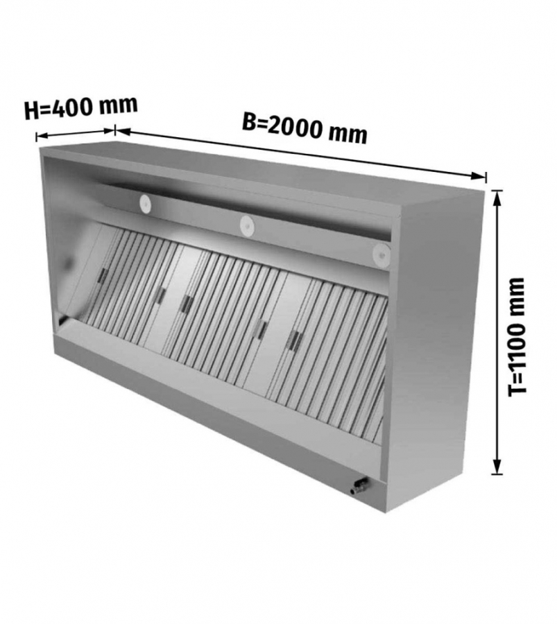 Kastkap met LED-verlichting B 200x D 110