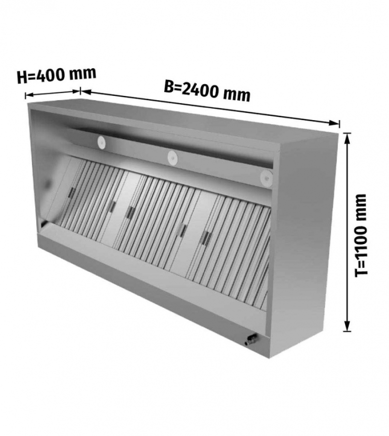 Kastkap met LED-verlichting B 240x D 110