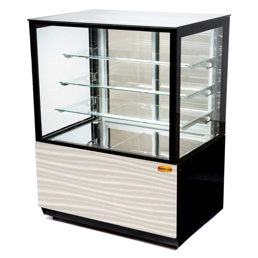 Kuchenvitrine Umluftkühlung | Weiß-​Schwarz