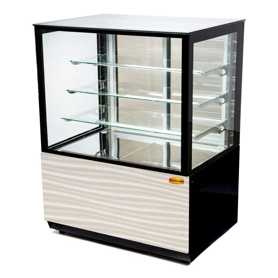 Kuchenvitrine Weiß-​Schwarz | 1500x750x1300