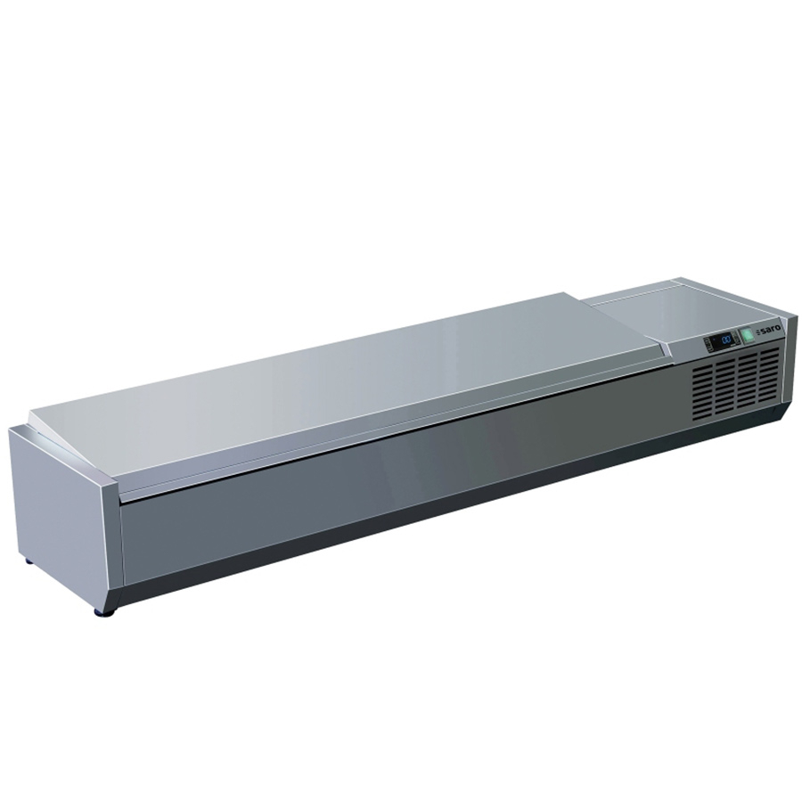 Kühlaufsatz mit Deckel 8 x 1/3 GN | B 1800 x L 395 x H 280 mm