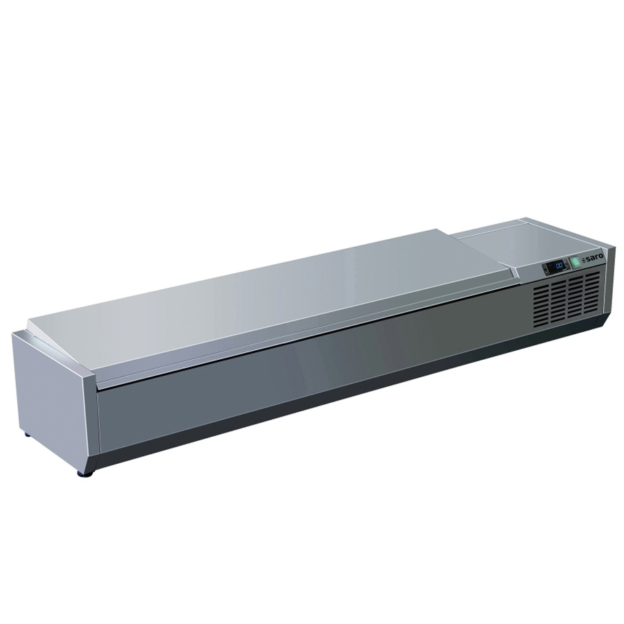 Kühlaufsatz mit Deckel 9 x 1/3 GN | B 2000 x L 395 x H 280 mm