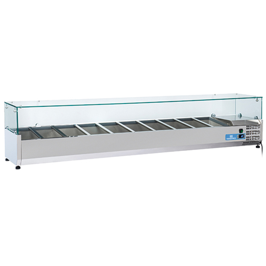 Kühlaufsatzvitrine 10x GN 1/3 h=150 mm