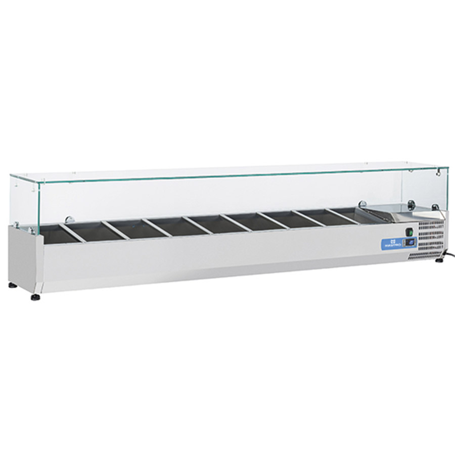 Kühlaufsatzvitrine 10x GN 1/4 H=150 mm