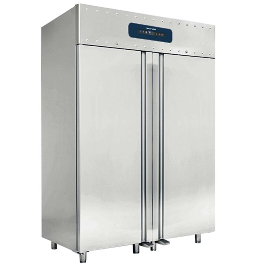 Kühlschrank 1400 Liter aus Edelstahl | GN 2/1 | -2°/+8°C | 75 mm Isolierung