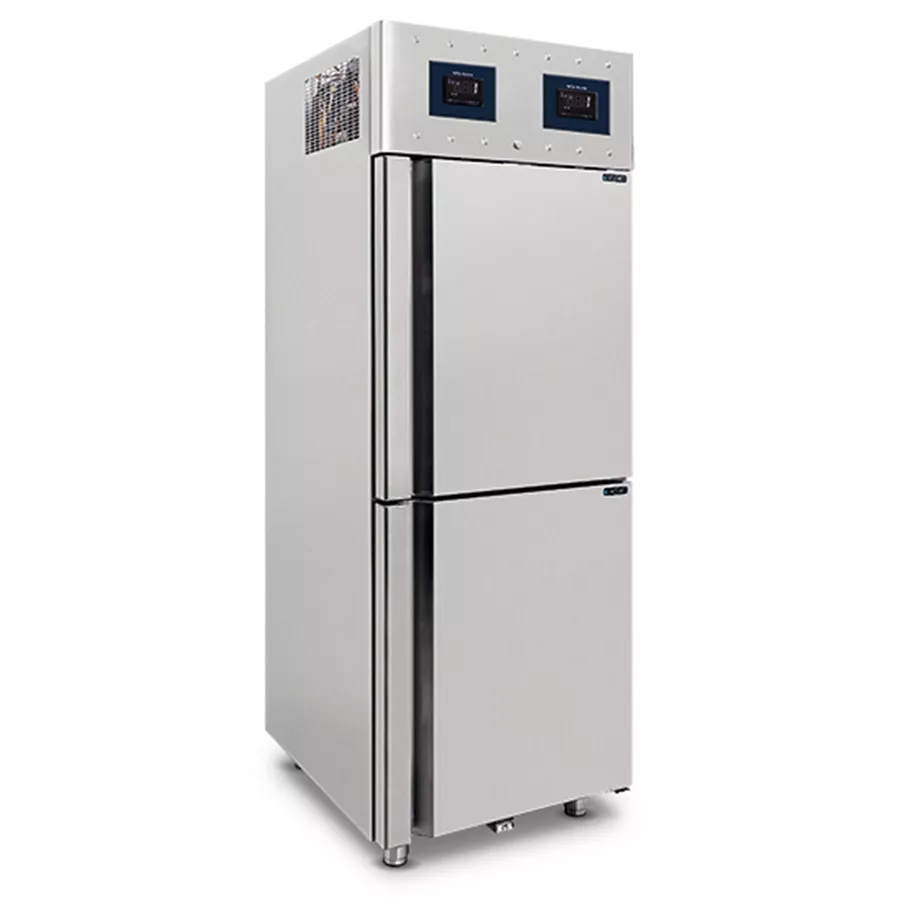 Mastro Edelstahl Kühlschrank 350+350 Liter mit 2 Temperaturbereichen | -2°/+8°C | 0/+5°C
