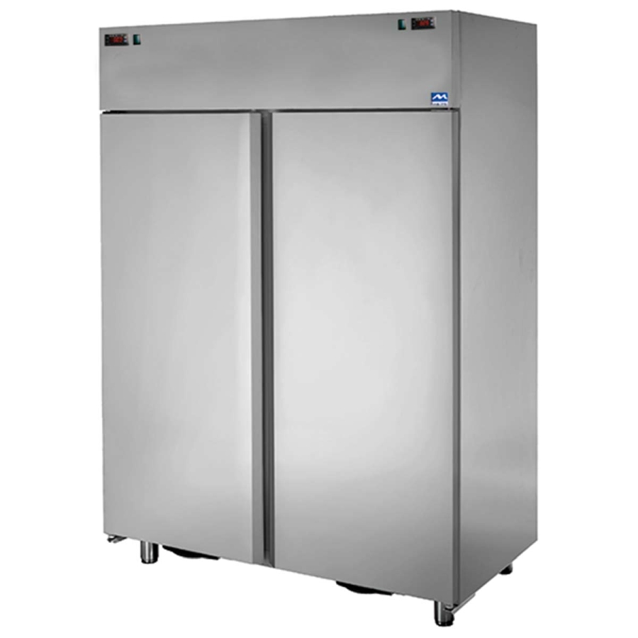 Kühlschrank 600+600 Liter aus Edelstahl mit 2 Temperaturbereichen | 0°/+10°C | -18°/-22°C