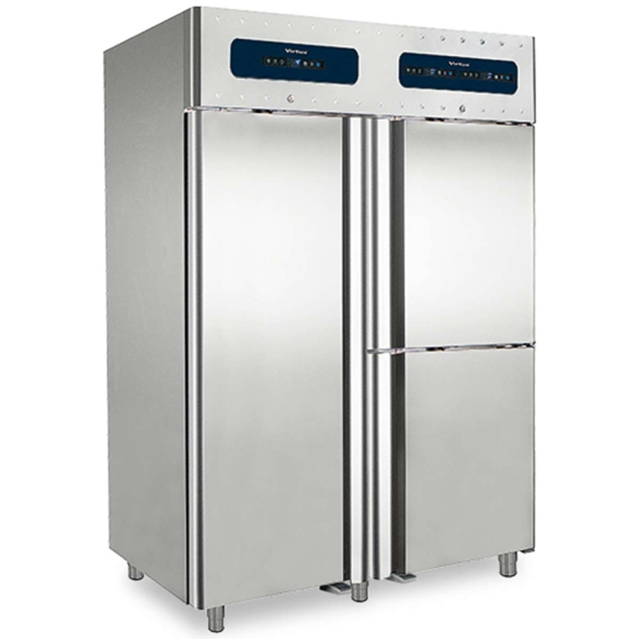 Kühlschrank 700+350+350 Liter aus Edelstahl mit 3 Temperaturbereichen GN 2/1