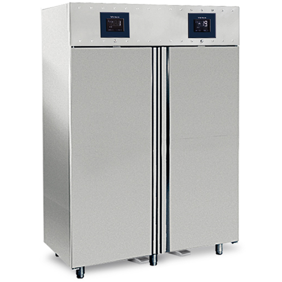 Koelkast 700 liter van roestvrij staal met 2 temperatuurbereiken GN 2/1 - 2-8°C / 10-22°C - WiFi-geschikt