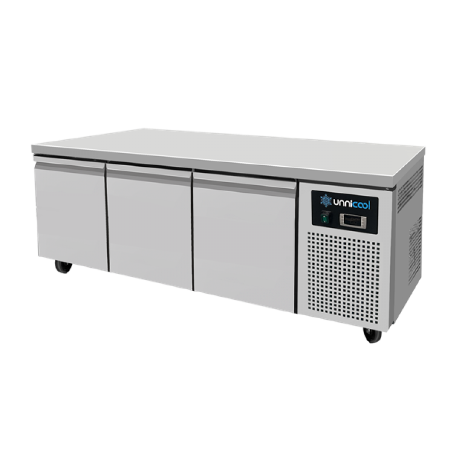 Kühltheke niedriges Modell 3 Schubladen 1/1 GN Umluft 1610x700x600mm