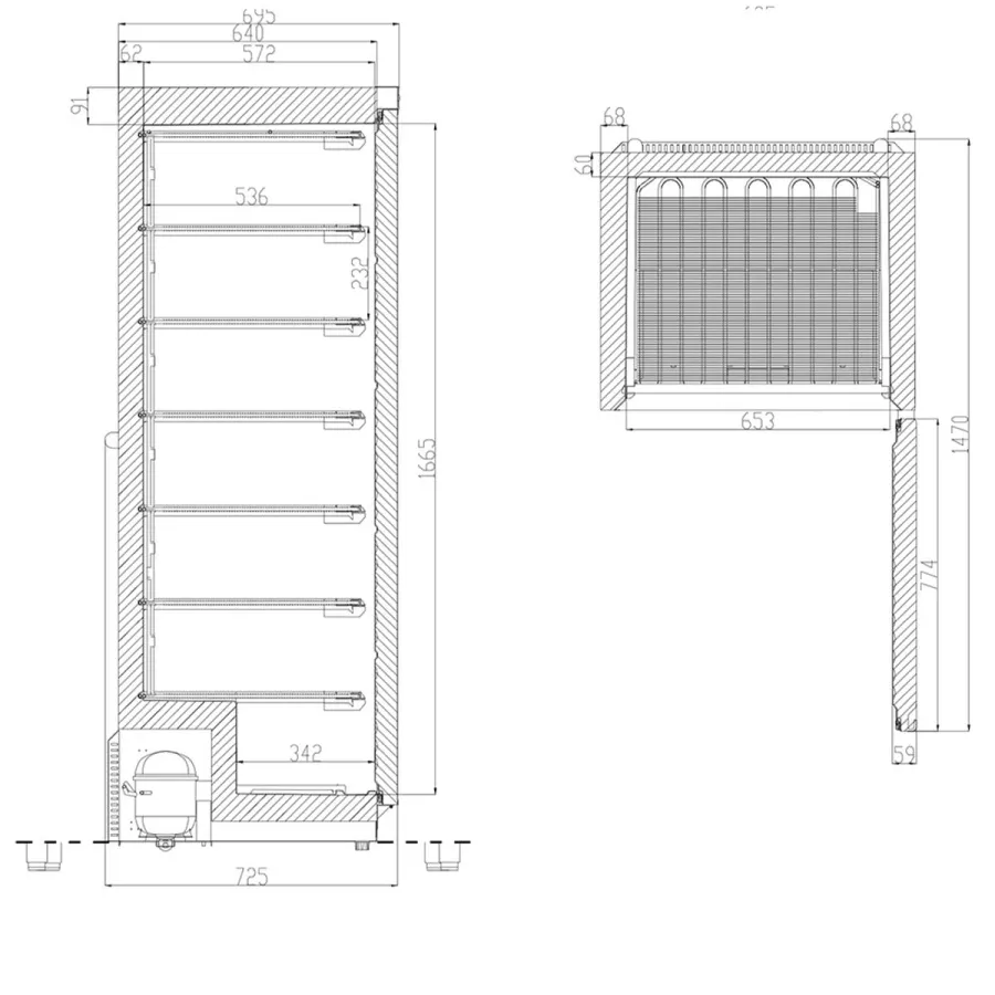 Mastro Lagertiefkühlschrank 600 Liter mit 1 Tür | -18°/-22°C