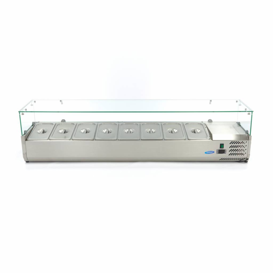 Opbouwkoelvitrine - 180 cm - Past 8 x 1/3 GN